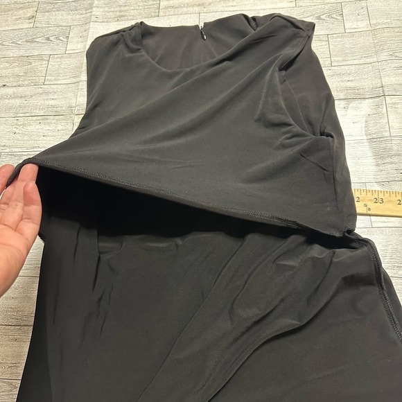 Calvin Klein | Asymmetric Grommet Detail Dress | Black | Size: 2 - Picture 7 of 9